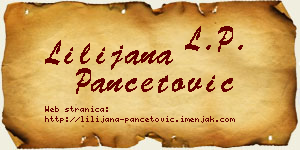 Lilijana Pančetović vizit kartica